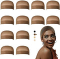 Dreamlover Wig Caps for Women,Wig Stocking Caps, Natural Brown, 12 Pieces by Dreamlover
