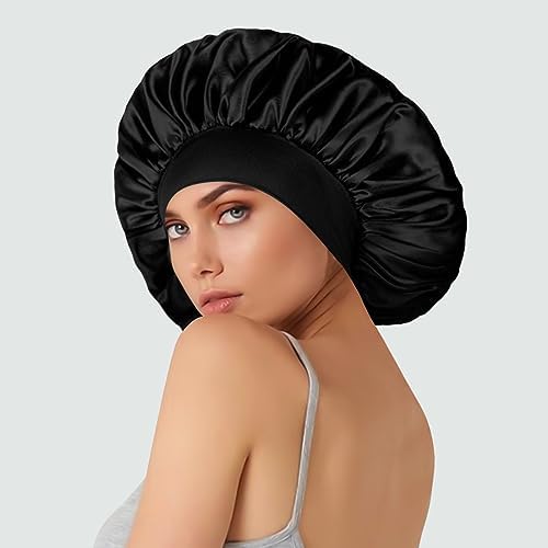 Extra Large Satin Bonnet Hair Cap for Women Men - Image 3