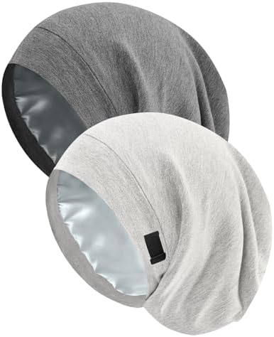 ZHENSILK Silk Bonnet for Sleeping Women, Adjustable Silky Satin Lined Sleep Cap, Silk Hair Wrap Slouch Beanie Hat by ZHENSILKFocusonhaircare