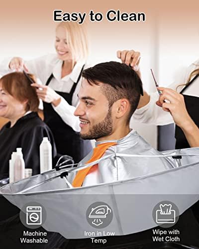 Lictin Hair Cutting Cape - Haircut Cape Umbrella with 1PCS Black Comb - Image 6