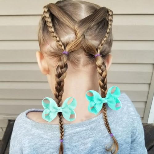 Oaoleer 40 Colors 3" Hair Bow Clips for Girls Tolddler Hair Accessories - Image 3