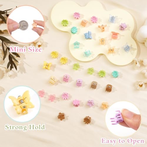 CÉLLOT 112PCS Little Baby Girls Hair Bangs Mini Hair Claw Clip Hair Pins - Image 5