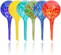 Iridescent Self Watering Globes, Glass Rainbow Plant Watering Globes, Self Watering Planter Insert, Automatic Plant Waterer Indoor (Small-6 Pcs Multi-Color) by Plankkers