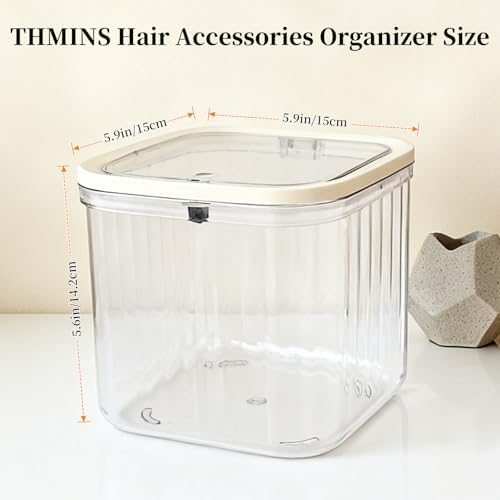 THMINS 2 Pack Hair Accessories Organizer for Girls,Clear Storage Box - Image 2
