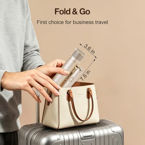 Travel Foldable Dual-Voltage Plasma High-Speed Hair Dryer in Gold - Image 2