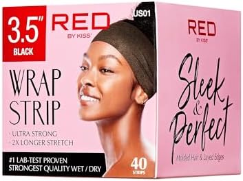 Red by Kiss Wrap Strip, Ultra Strong 2X Longer Stretch, 44 Strips Lab-Test Proven Strongest Quality for Wet/Dry Hair by REDbyKISS