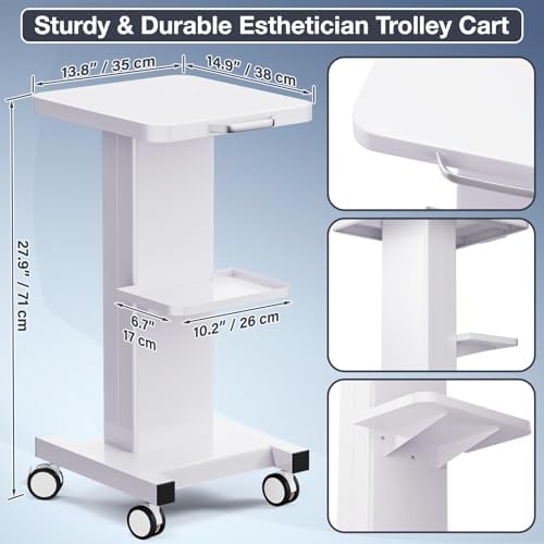 Noverlife Esthetician Trolley Cart, 220lbs Load, Beauty Salon Trolley Stand - Image 6