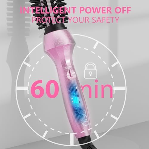 DAN Curling Iron Brush,Heated Curling Brush,CurlingBrush for Short Hair,Heated RoundBrush,SmallBrush Curling Iron,Curling Hairbrush - Image 3