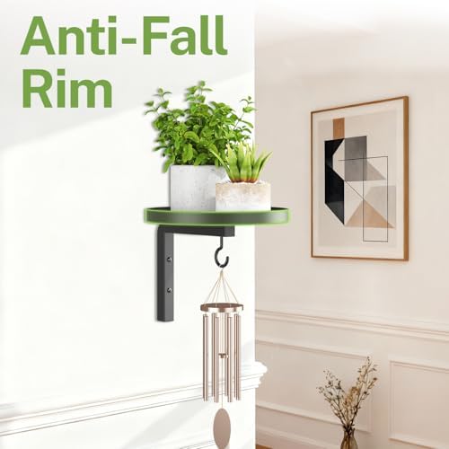 Plant Wall Hanger Holder Set of 2 for Indoor Outdoor, Black - Image 4