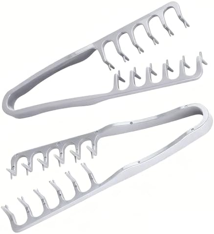 2-in-1 Texture Comb, Volumizing Wide & Fine-Toothed Hair Comb - Anti-Frizz Fluffy Styling Tool for Men Women, Portable Lightweight Design with Non-Slip Grip, Suitable for All Hair Types (2 Pack, Grey) by YRAKOZIN