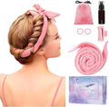 Heatless Curling Rod Headband, Upgraded 60" Extra Long Heatless Curls Headband Soft Hair Curlers to Sleep In Hair Rollers No Heat Curls (Deep Pink) by Flylipu