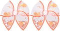 4" Halloween Shaker Bows Hair Clips for Girls Kids Orange Mesh Tulle Fable Hair Bow Ghost Pumpkin Alligator Hairpins Women Teen Toddler Dress Costume Decor Accessory 2pc Gift Set by Miroksh
