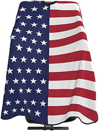 American Flag Barber Cape Hair Cutting Cape Patriotic USA Haircut Cape Hair Cape Apron Barber Supplies Salon Capes For Clients Men Women by Carwayii