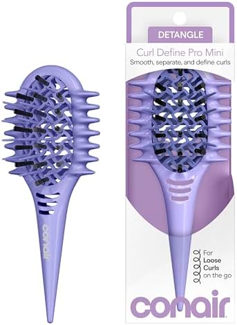 Conair Curly Hair Brush, Mini Detangler for Loose Curls, Dual-Vent Design by conair