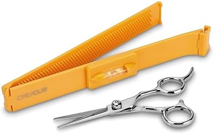 Original CreaClip MEDIUM and Scissors For FINE, THIN HAIR - As seen on Shark Tank - Hair Cutting Tool for Layers Bangs Split Ends Kids Hair Cut, Hair Cutting Guide by CreaProducts
