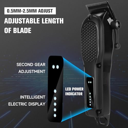 Men's Hair Clippers for Professional Hair Trimmer Cordless Rechargeable Powerful Beard Trimmer Hair Cutting Grooming Tool - Image 4