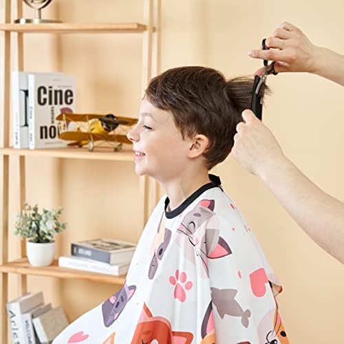 Kids Hair Cutting Cape with Adjustable Neckline 51"x 36" Cartoon - Image 6