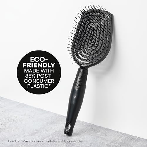 Conair Scalp Care Detangling hairbrush - Curly Hair Brush - Scalp Massager - hairbrushes for women & men - detangler for all lengths and types - can use wet or dry - Black Onyx - Image 7