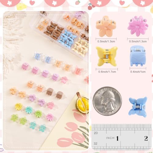 CÉLLOT 112PCS Little Baby Girls Hair Bangs Mini Hair Claw Clip Hair Pins - Image 2