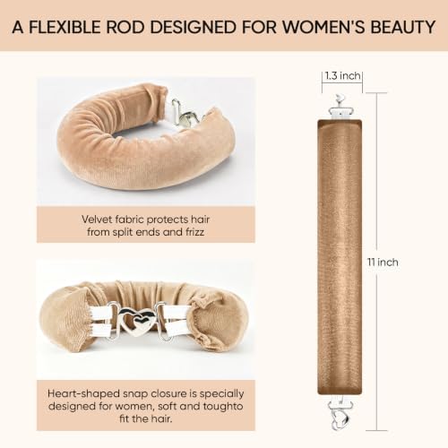 Heatless Curls Overnight Hair Care Set - Jumbo Velvet Hair Curlers - Image 2