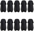 Black Waterproof Professional Barber Cape with Metal Snap Closure - 10 Pack by BSFHH