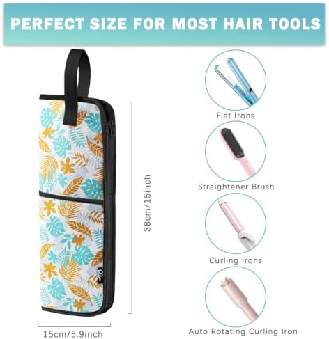 WK IEASON Curling Iron Travel Case Heat Resistant Hair Tools Travel Bag - Image 2