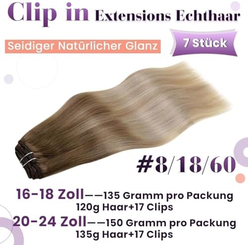 LaaVoo Hair Extensions Clip Ins, For Daily Wear, 20 Inch - Image 3