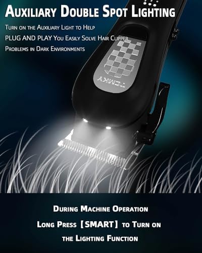 TCMKY Hair Clippers for Men Cordless&Corded Barber Clippers for Hair Cutting & Grooming Professional Hair Trimmer for Men Rechargeable Hair Trimmer Kit for Household(Black) - Image 3