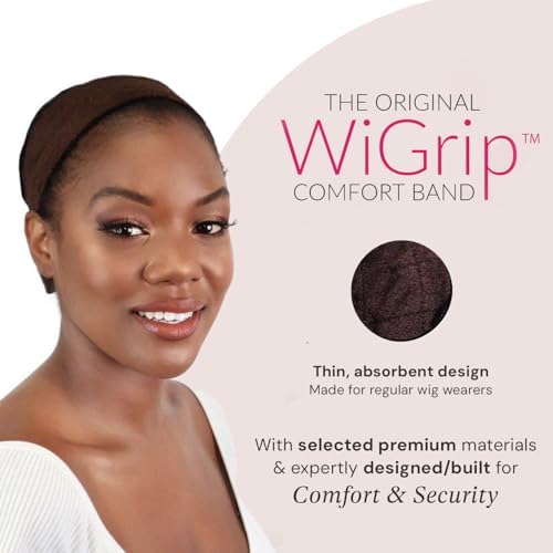 MILANO COLLECTION WiGrip, The Original Comfort Non Slip Wig Grip Band, Adjustable Wig Band for Glueless Support, Tension-Free, One Size Fits All, Chocolate Brown, 2 Pack - Image 2
