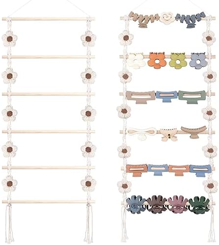 SNOWSTAR Flower Hair Claw Clip Organizer,Hanging Hair Clip Holder and Storage for Women Girls,Claw Clip Hanger Home Decor for Wall,Door,Closet by WelcometoSNOWSTAR