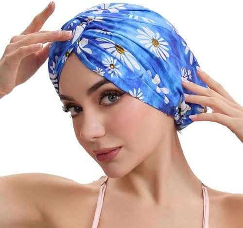 Daisy Adjustable Silk Bonnet Satin Curly Hair Wrap for Sleeping Women by KAAHYNNO