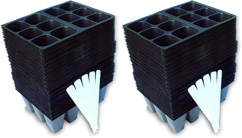 Industry Standard Grower's Supply Seedling Starter Trays, 720 Cells: (120 Trays; 6-Cells Per Tray), Plus 5 Plant Labels (Pack of 2) by Unknown