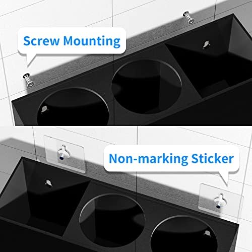 NIUBEE Hair Tool Organizer Wall Mount, Hair Dryer Holder for Bathroom,Black - Image 5