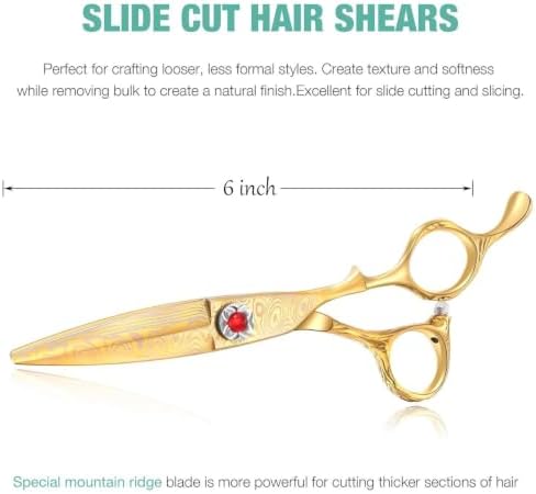 JASON Hair Cutting Scissors Shears - 6" Professional Salon Barber Slide Cut - Image 3