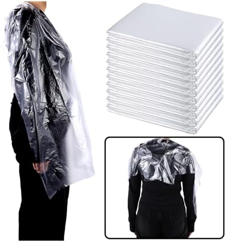 100 Pcs Disposable Barber Cape Waterproof Salon Cape Hair Cutting Hair Dye Capes for Hairstylist Disposable Aprons Adults - Image 5