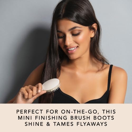 The Hair Edit Mini Finish & Shine Boar Bristle Brush for Smooth Shiny Hair - Image 3