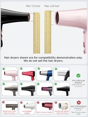 meborll Hair Diffuser, Diffuser Attachment for Hair Dryer, Hair Diffuser for Curly Hair, Universal Diffuser for 1.5-2.4" Hair Blow Dryer Long Thick Curly Wavy Hair, Hair Attchment for Women, Black - Image 2
