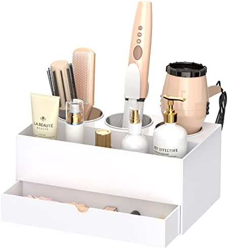 NIUBEE Acrylic Hair Tool Organizer with Drawer, Hair Dryer Holder Organizer by NIUBEE