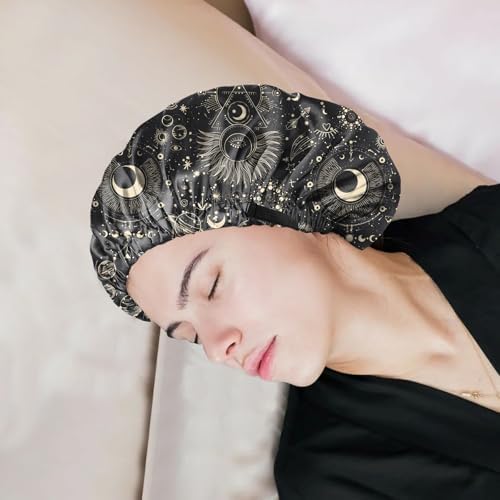 Satin Hair Bonnet Silk Bonnet for Sleeping Double Layer Elastic Adjustable Reusable Cute Aesthetic for Women Girls - Image 7