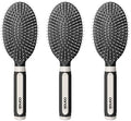 Conair Salon Results 3-Pack Hair Brushes, Detangling Hair Brush for Men and Women, For All Hair Types, Metal Bristles and Cushion Base, Black by conair