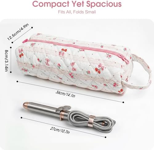 Quilted Hair Tools Travel Bag, Hair Styling Accessories, Travel Essentials - Image 2