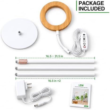 LBW Grow Lights for Indoor Plants, 68" Bamboo Grain Grow Light - Image 6