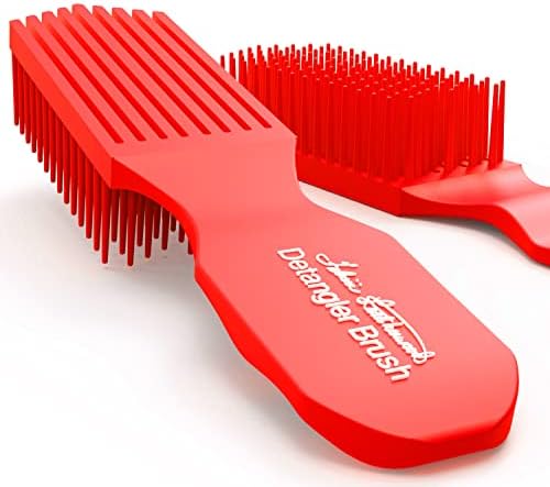 Red Detangler Brush by Felicia Leatherwood - For Kinky, Curly, Wavy 4c or Straight Hair - Tame Your Tangles Smooth Your Coils - Pain Free for All Ages by BrushWiththeBest