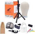 EERYA 22 Inch Wig Head Stand - Tripod Wig Mannequin for Styling, Displaying - Light Brown by Eerya