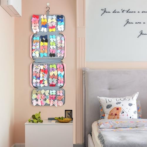 MICOM Hanging Hair Accessories Storage Bag for Girls, Hair Bow Organizer - Image 6