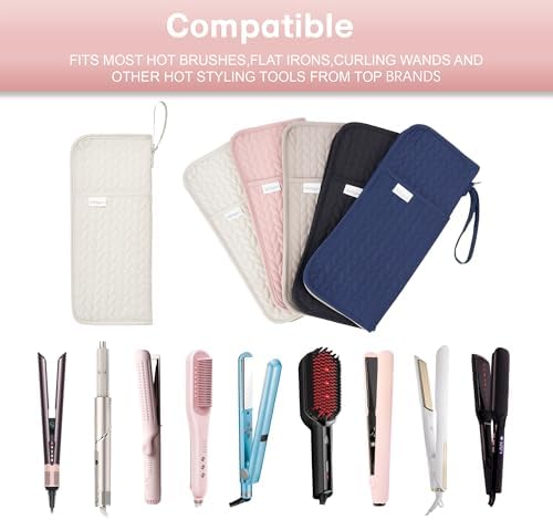 KarSyon Hair Tools Organizer Travel Case Hot Tool Heat Resistant Mat 2 in 1 - Image 6