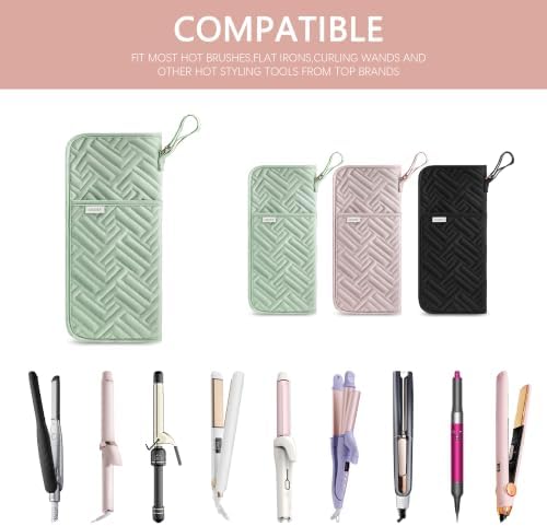 Leudes Hair Tools Travel Bag Case Hot Heat Resistant Mat 2 in 1 Pouch - Image 7