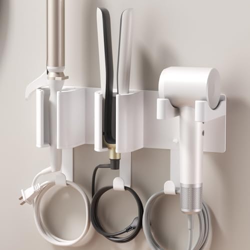 Hair Tool Organizer Wall Mount, Hair Dryer & Curling Iron Storage by Homestorage