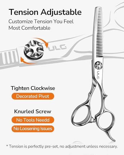 ULG Professional Hair Thinning Scissors 32-Teeth 440C Texturizing Shears - Image 3