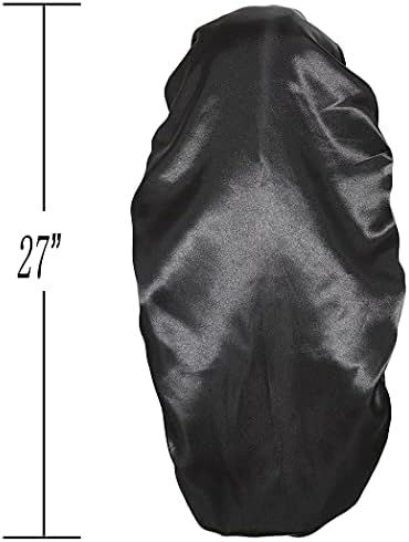 Wbfwbb 2 Pcs Silk Bonnet for Women Satin, Soft Elastic Band Silky Sleeping Cap Big Bonnets for Braids - Image 2